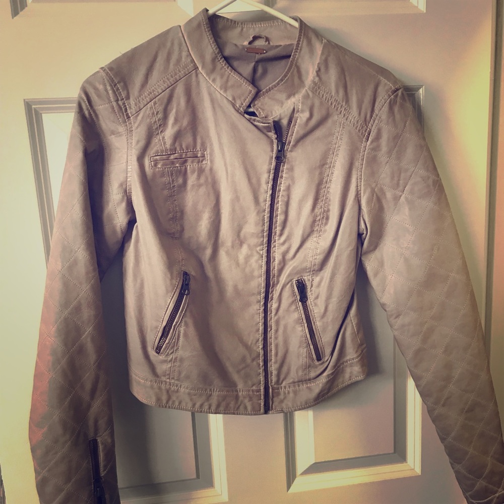 Free People Faux Leather Moto Jacket XS
